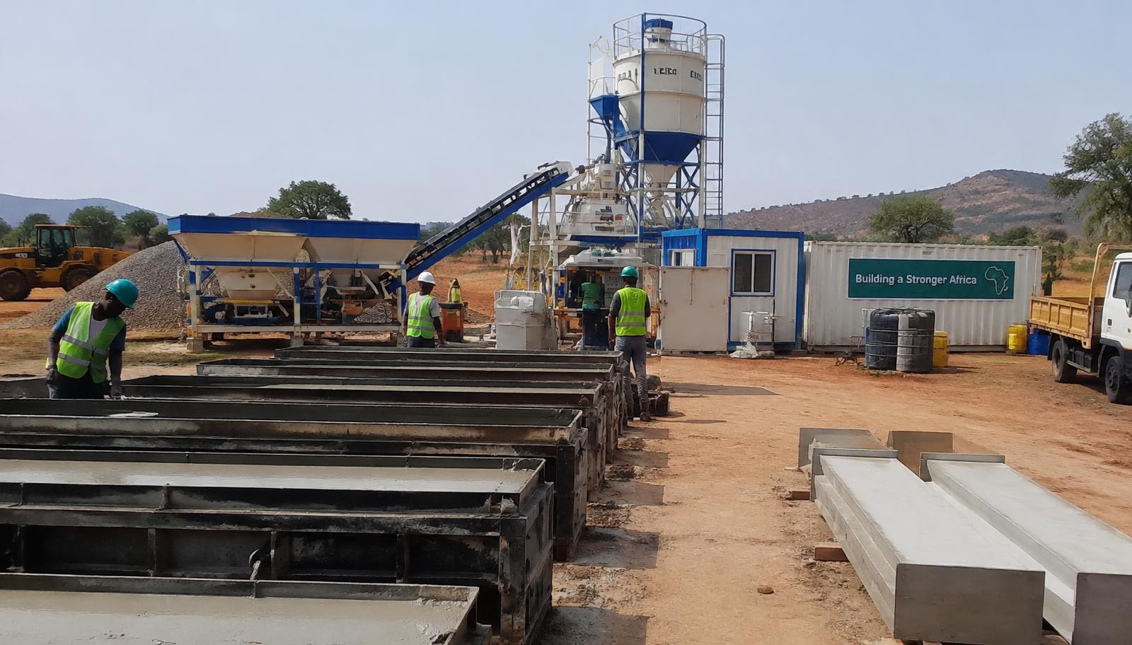 Unité de production mobile sur chantier